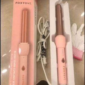NEW FoxyBae Baby Blush Professional Curling Wand, Ceramic Tourmaline, 25mm